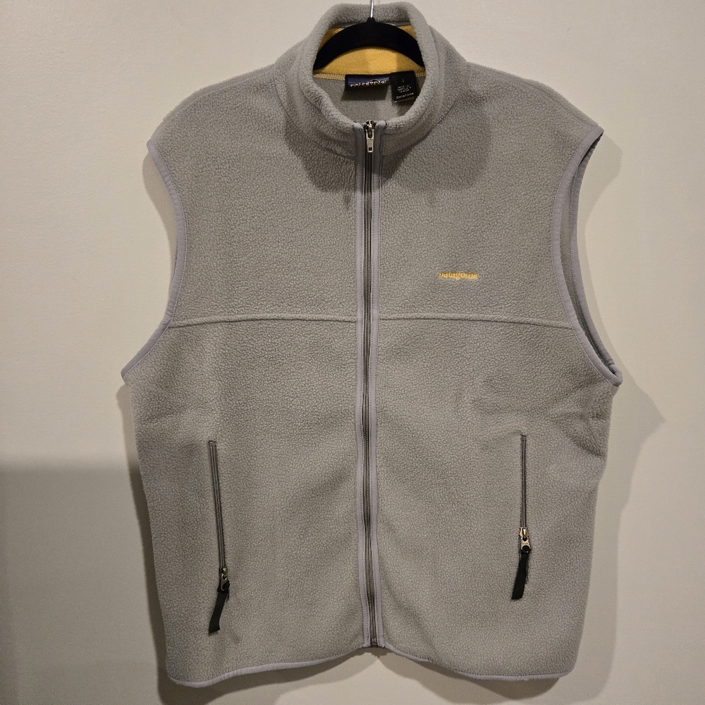 Vintage 2000 PATAGONIA Synchilla 2 Pocket Full Zip Fleece Vest 90s Mens Large